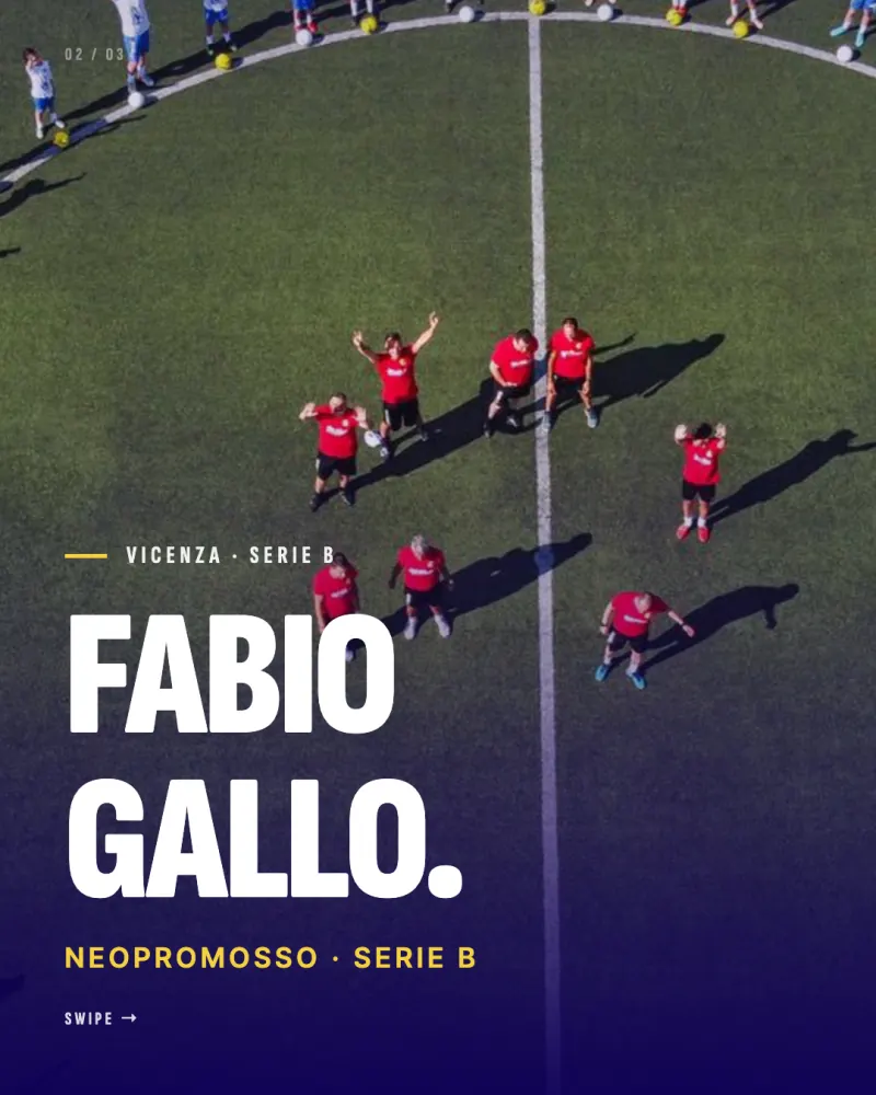 Fabio Gallo head coach LR Vicenza Serie B — Verbania After Camp