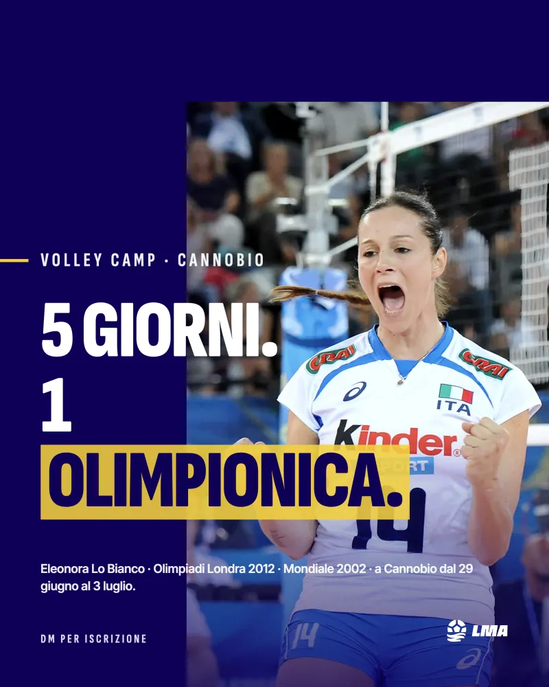 Volley Camp Cannobio 5 giorni con Eleonora Lo Bianco — Mondiale 2002 Londra 2012